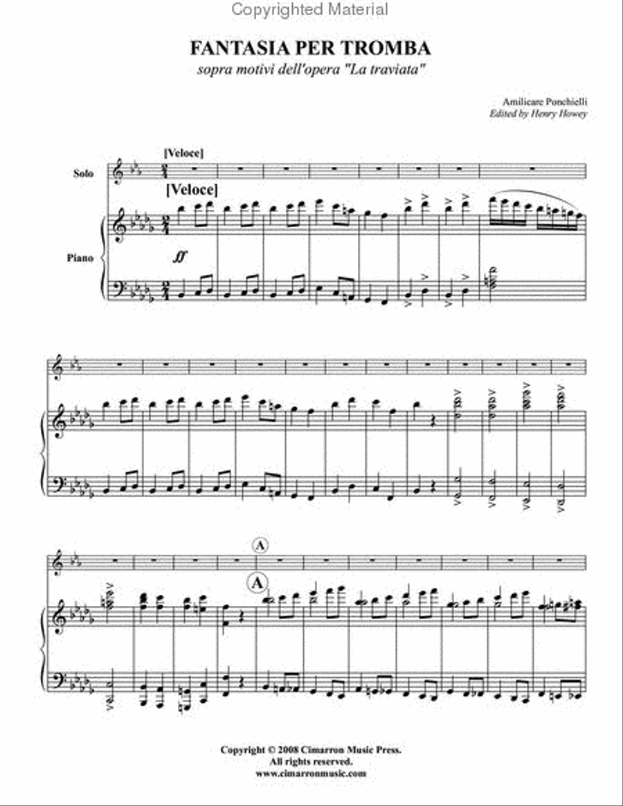 Fantasia La Traviata, Op. 146 Trumpet Solo scores gallery preview page 2