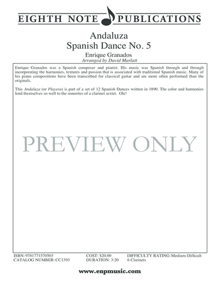 Andaluza -- Spanish Dance No. 5