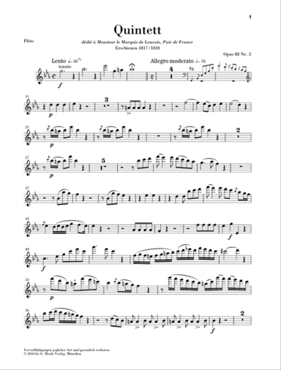 Quintet for Wind Instruments in E-flat Major, Op. 88 No. 2 Woodwind Quintet scores gallery preview page 2
