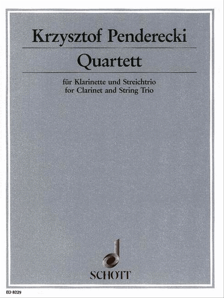 Quartet Clarinet scores gallery preview page 1