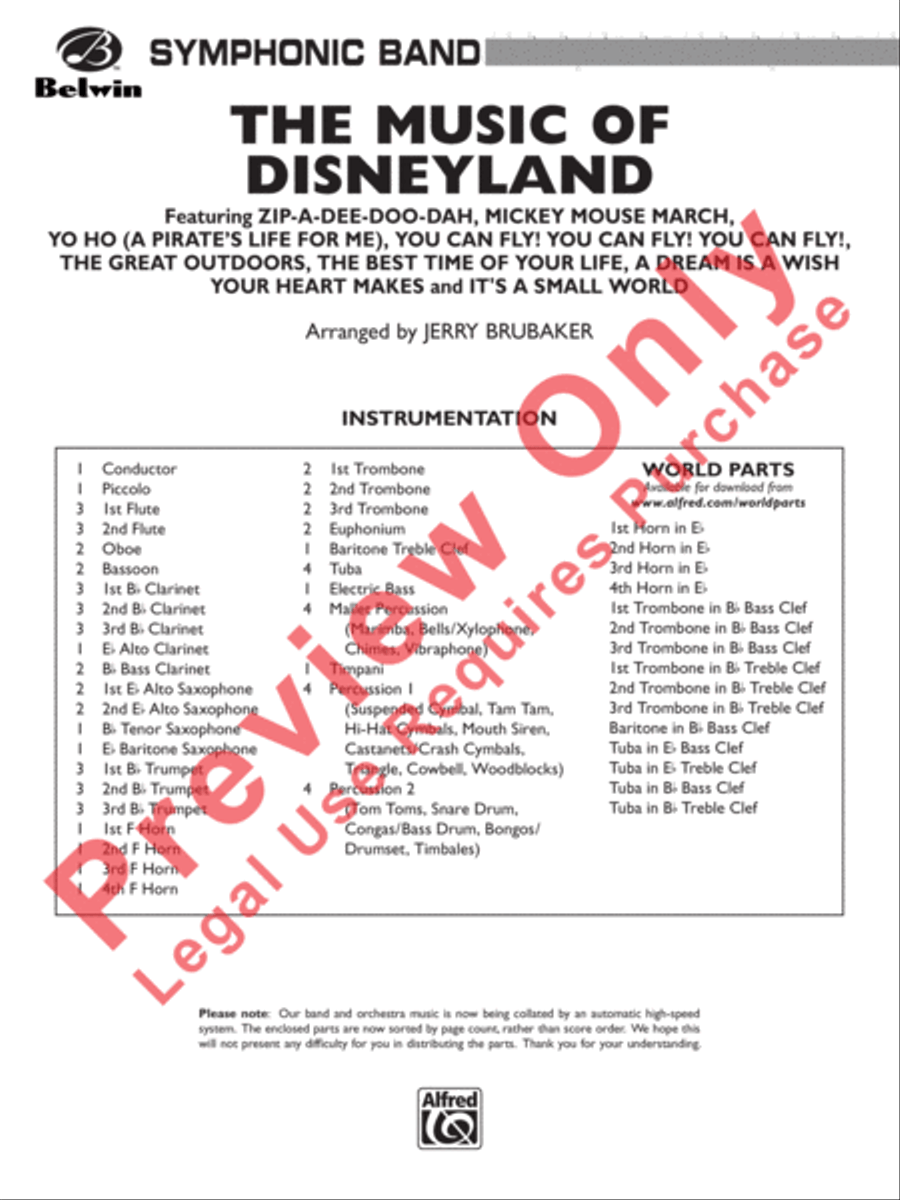 The Music of Disneyland Concert Band scores gallery preview page 2