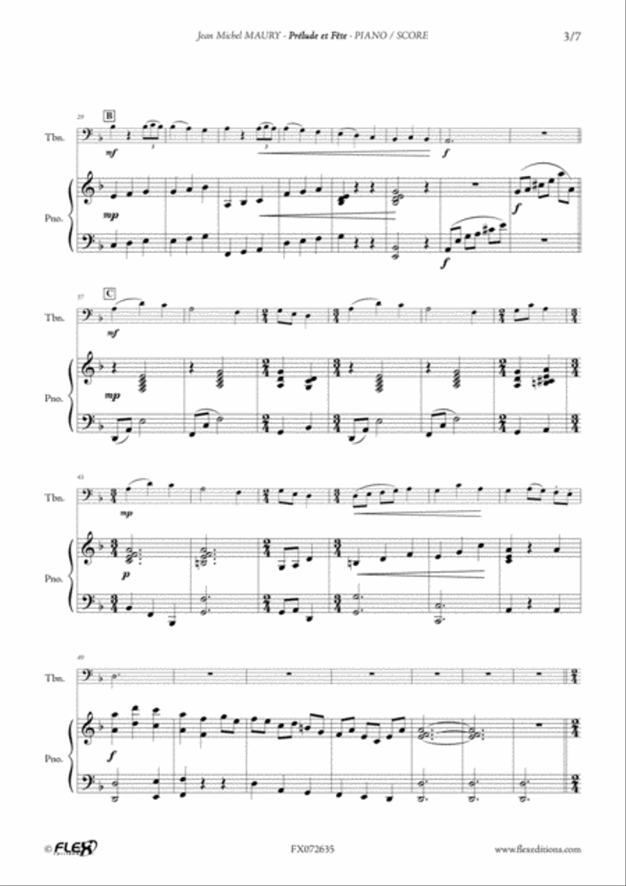 Prelude et Fete Piano Accompaniment scores gallery preview page 3