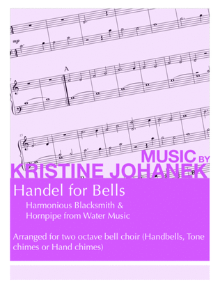 Book cover for Handel for Bells (Harmonious Blacksmith & Hornpipe from Water Music) 2 Octave