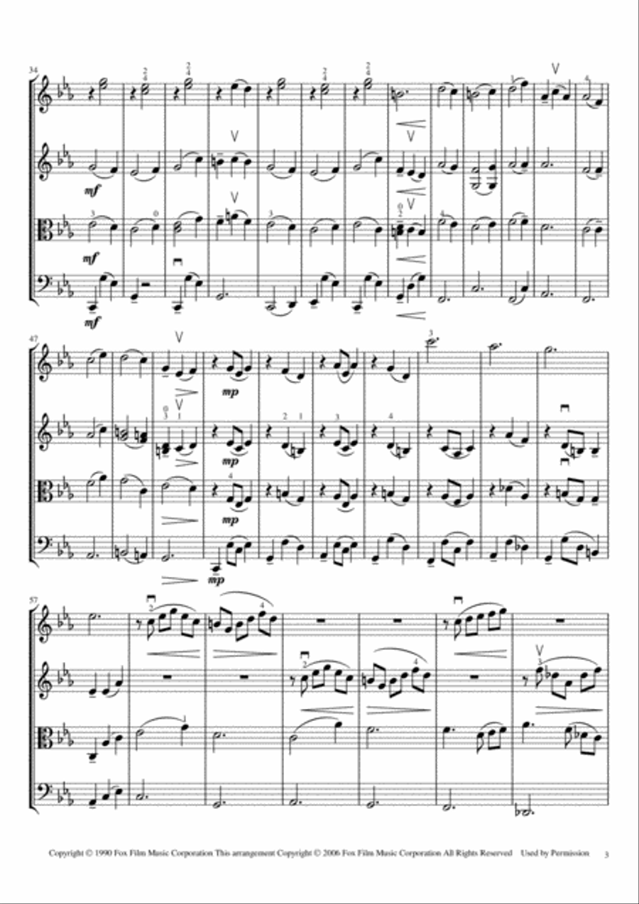 Edward Scissorhands Introduction (titles) String Quartet scores gallery preview page 5