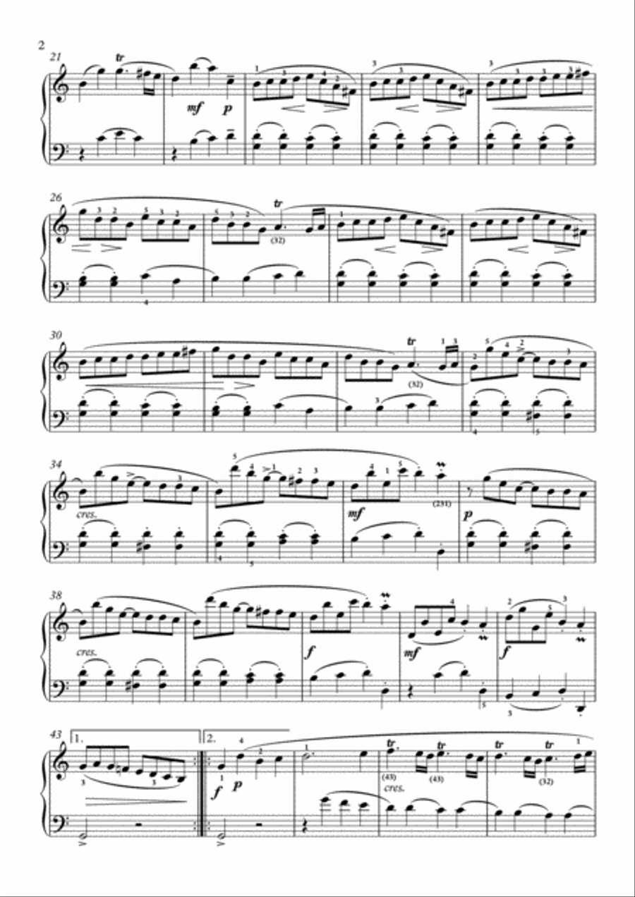 Scarlatti-Sonata in C-Major L.51 K.166(piano) Piano Solo scores gallery preview page 3
