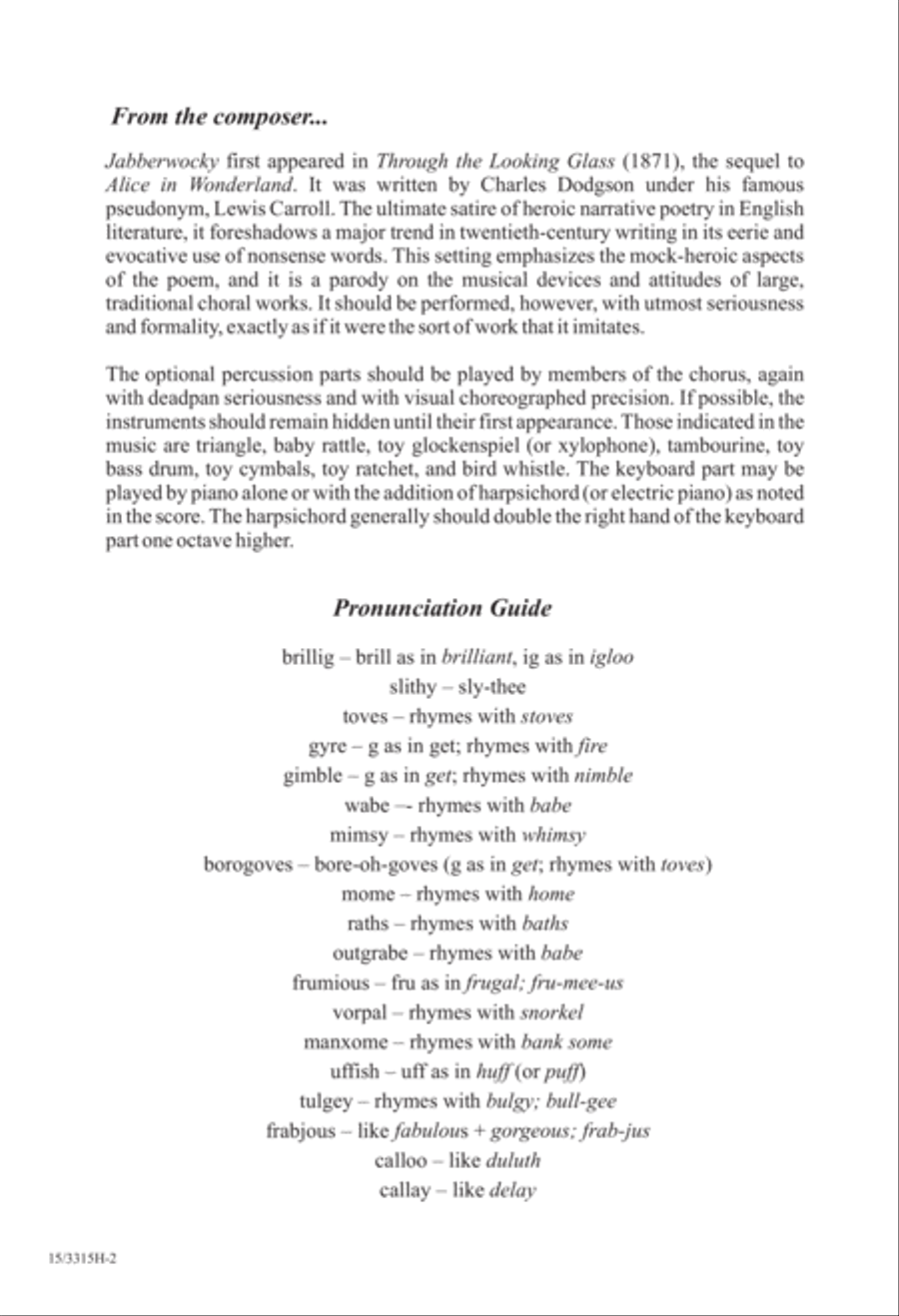 Jabberwocky SSA scores gallery preview page 2