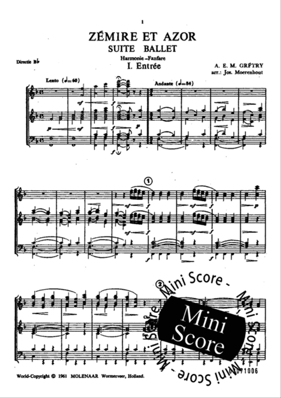 Zemire et Azor Concert Band scores gallery preview page 5