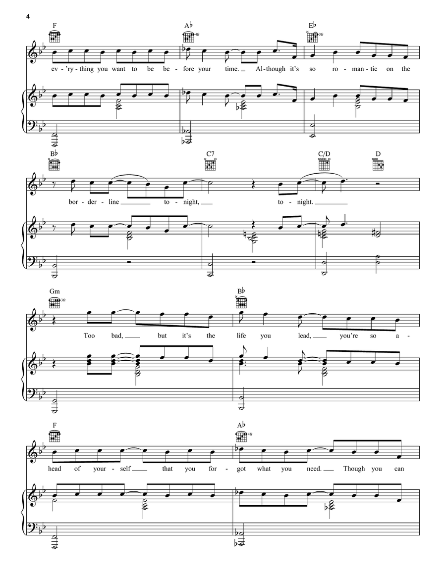 Vienna Vienna Piano, Vocal, Guitar scores gallery preview page 4