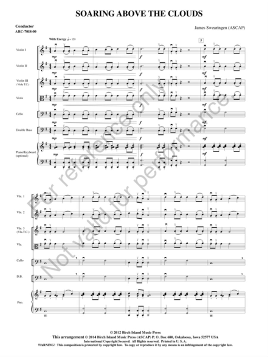 Soaring Above the Clouds String Orchestra scores gallery preview page 2