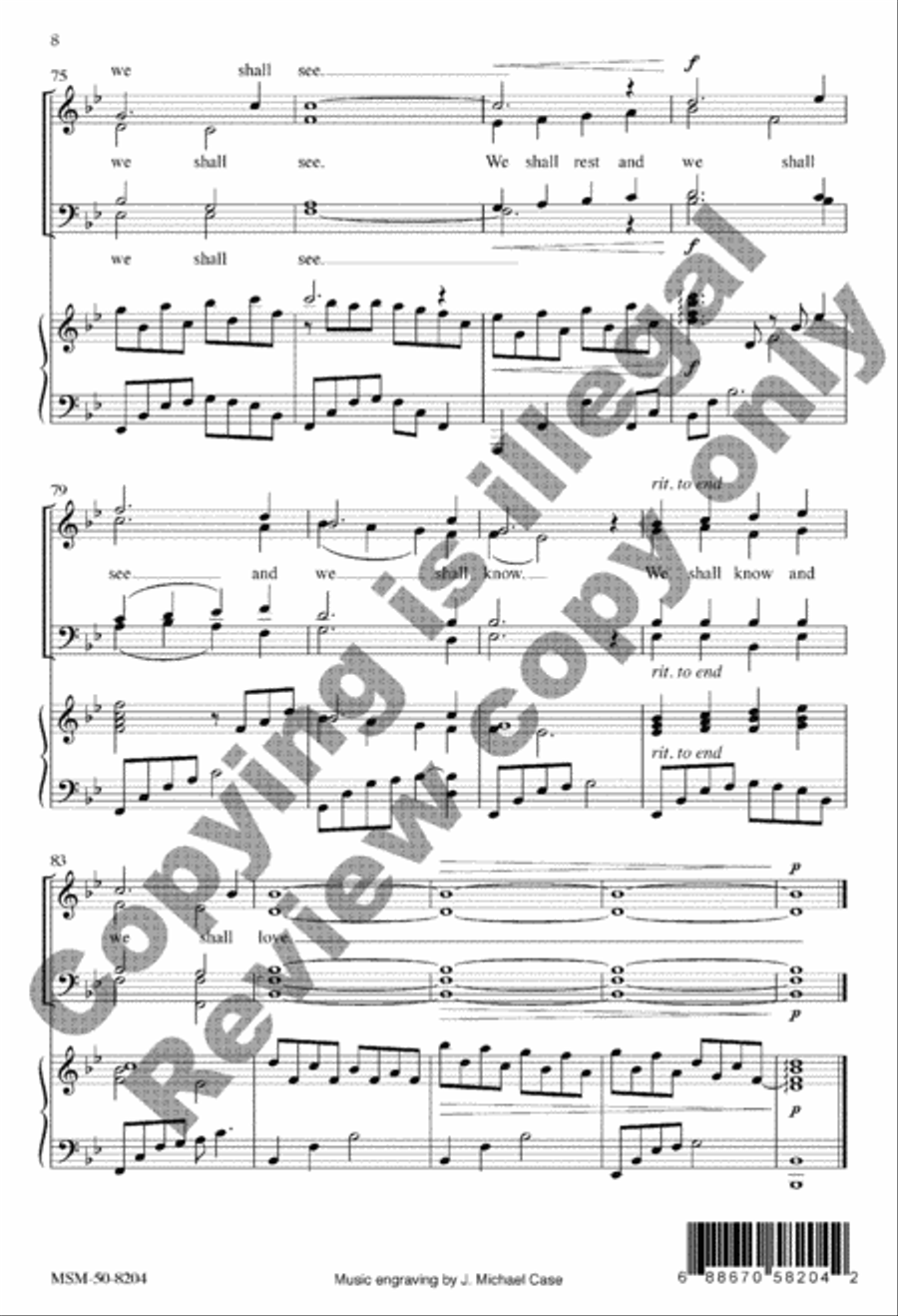 All Shall Be Amen and Alleluia 4-Part scores gallery preview page 8