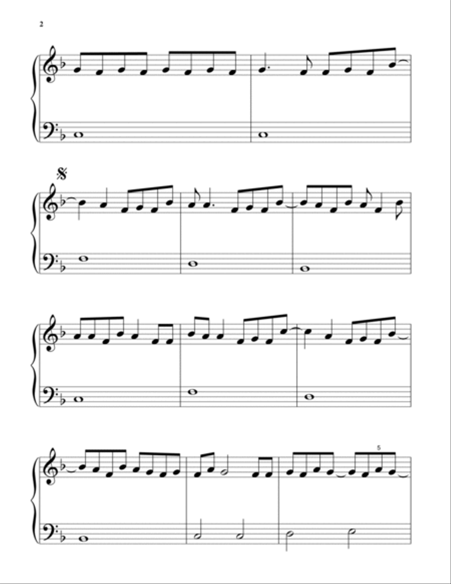 White Horse Easy Piano scores gallery preview page 2
