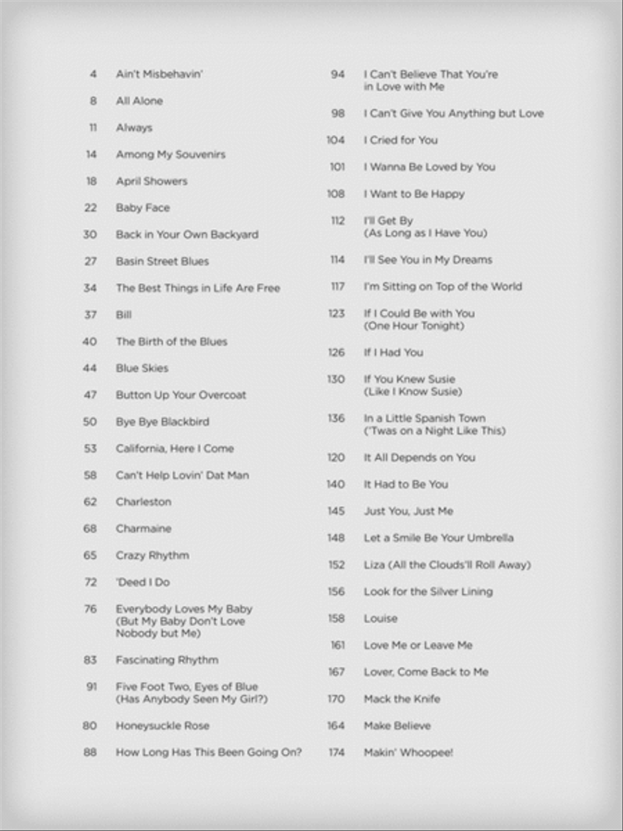 Songs of the 1920s Easy Piano scores gallery preview page 2
