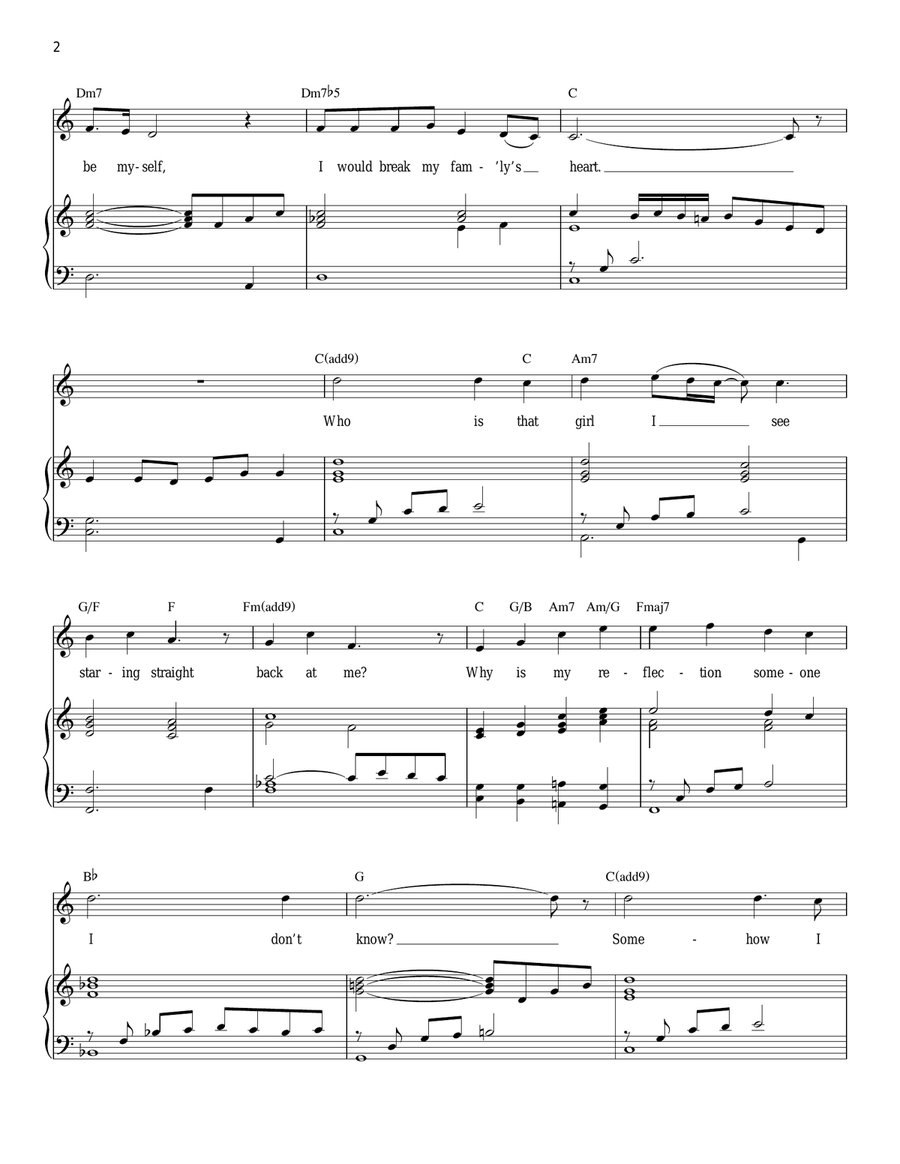 Reflection (from Mulan) Piano, Vocal scores gallery preview page 2