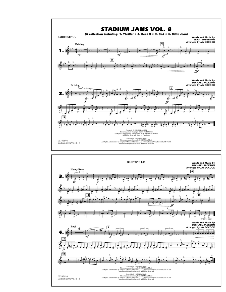 Stadium Jams Volume 8 (Michael Jackson) - Baritone T.C.