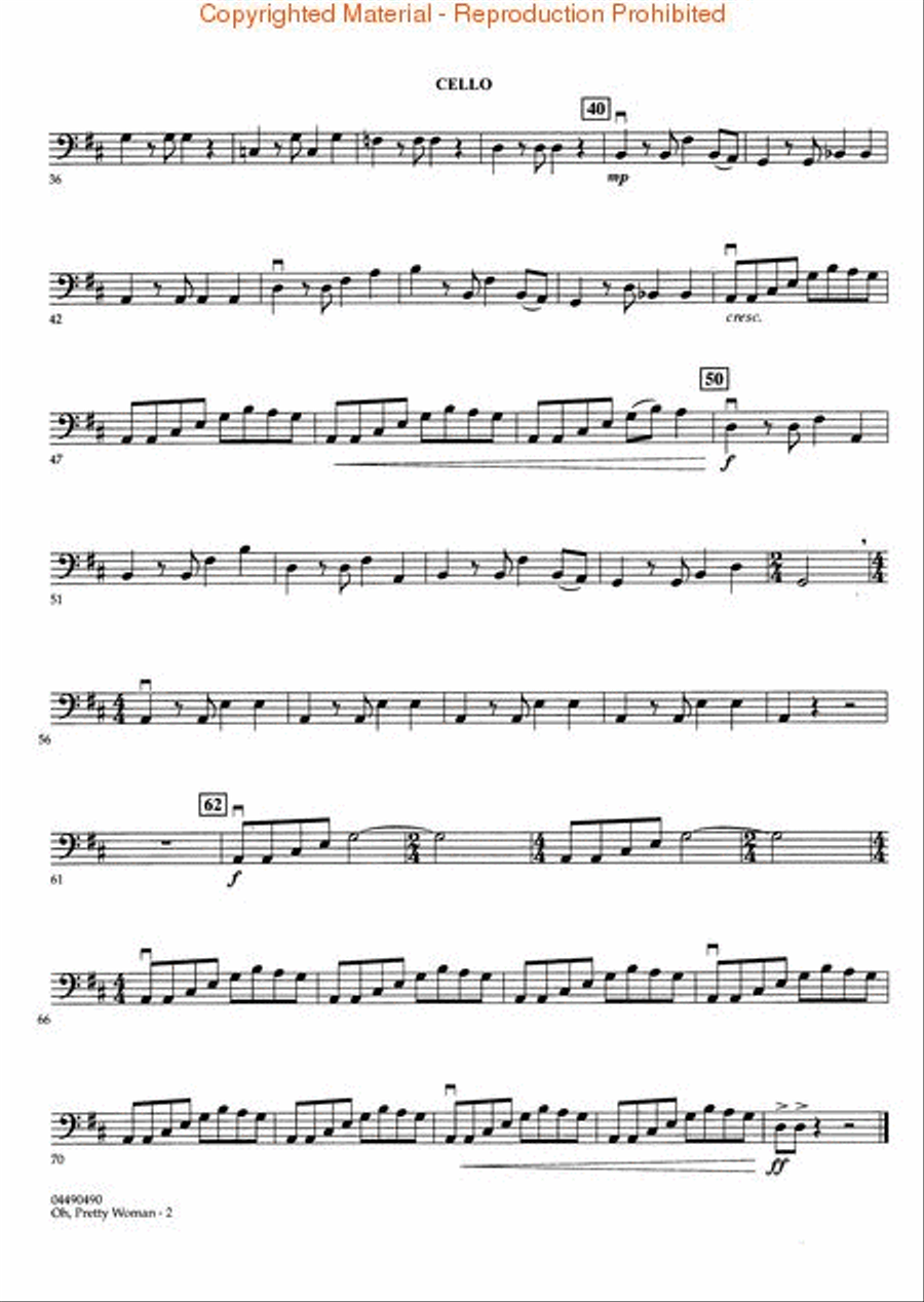 Oh, Pretty Woman String Quartet scores gallery preview page 4