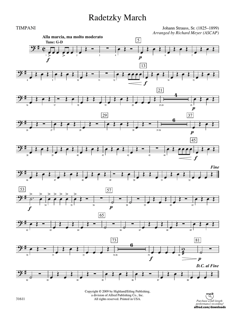 Radetzky March: Timpani