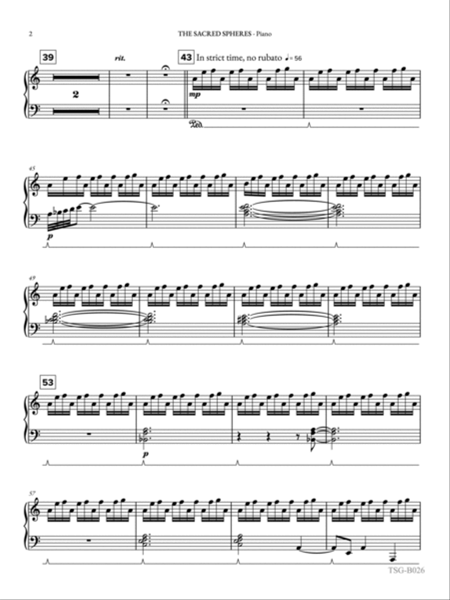 The Sacred Spheres: Piano Accompaniment Concert Band scores gallery preview page 2