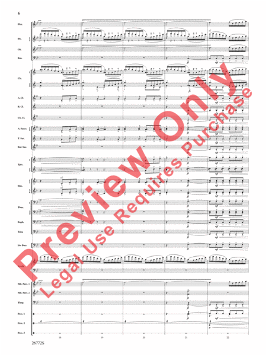 March: The Lion's Gate (Movement 1 from Sea to Sky) Concert Band scores gallery preview page 7