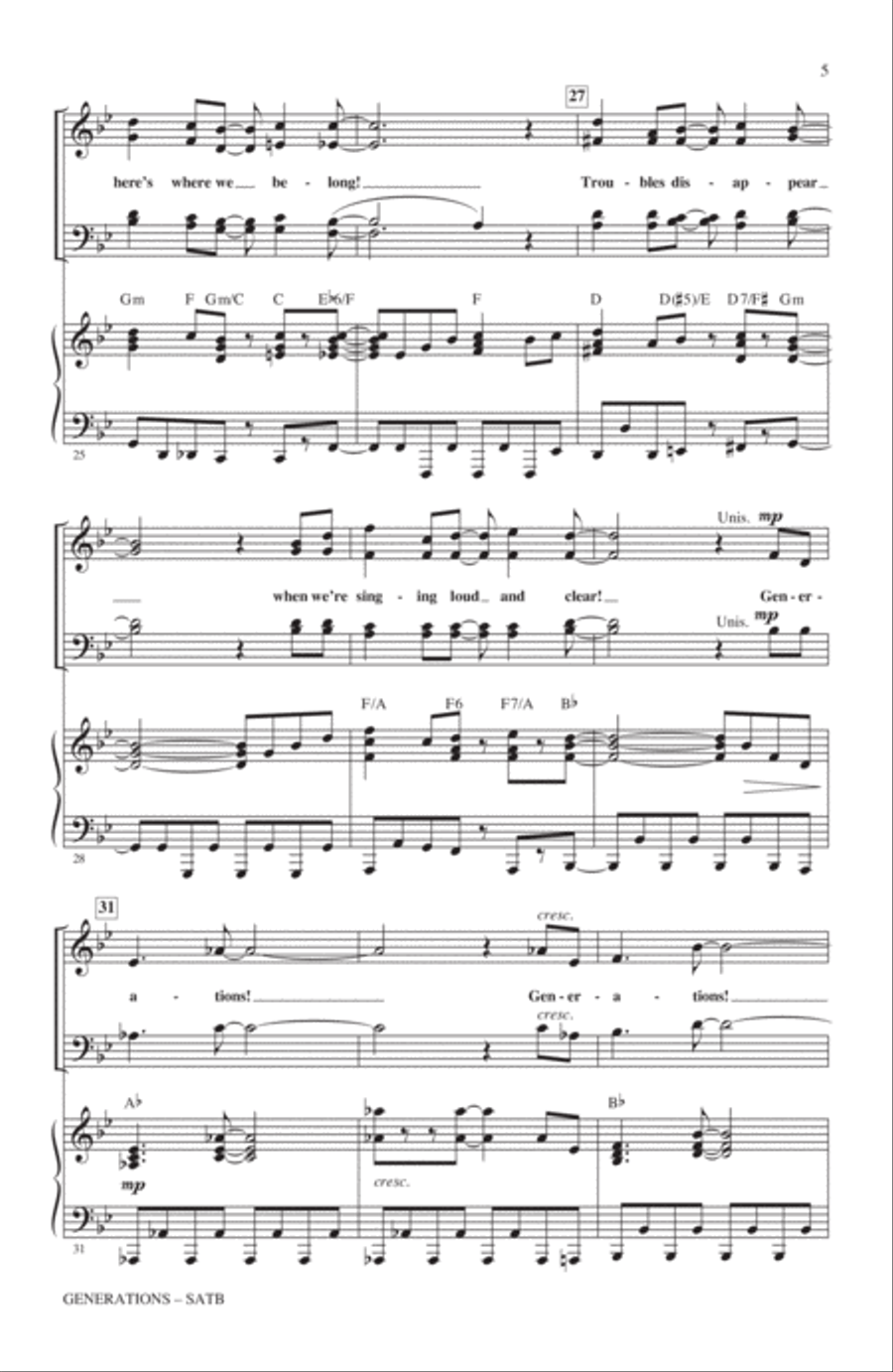 Generations 4-Part scores gallery preview page 4