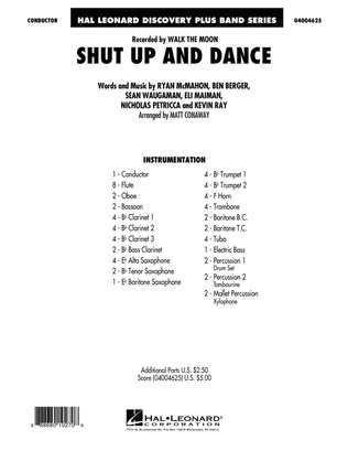 Shut Up And Dance - Conductor Score (Full Score)