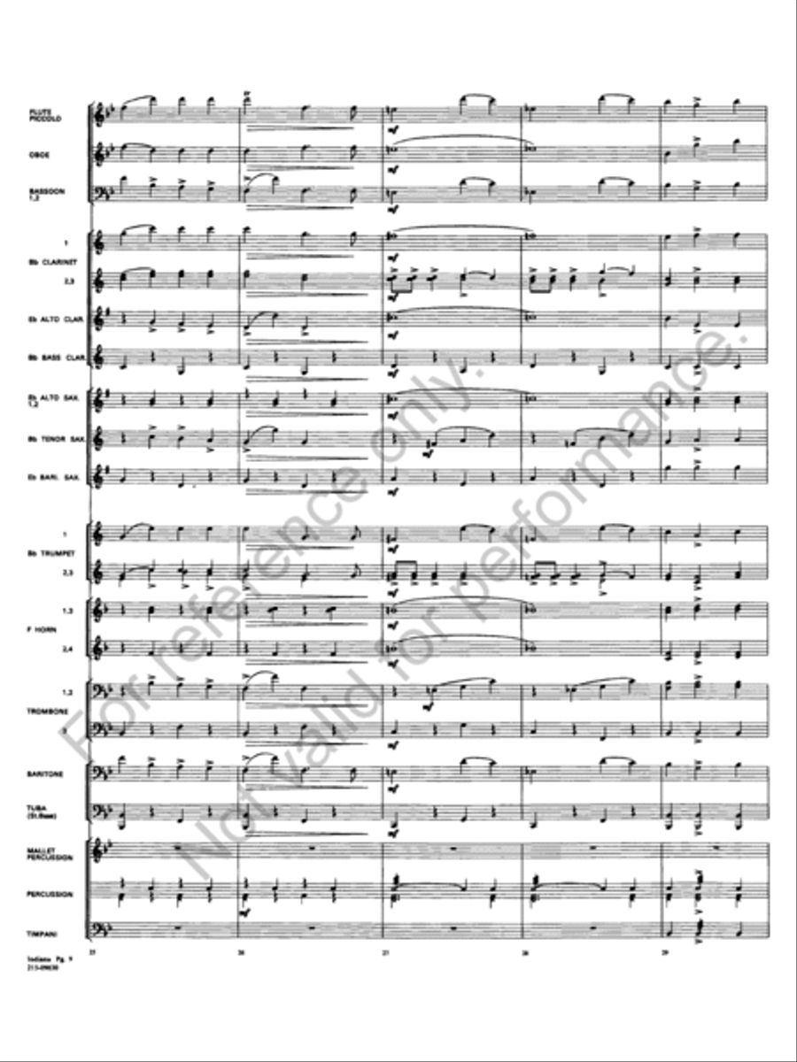 Indiana State Band Concert Band scores gallery preview page 10