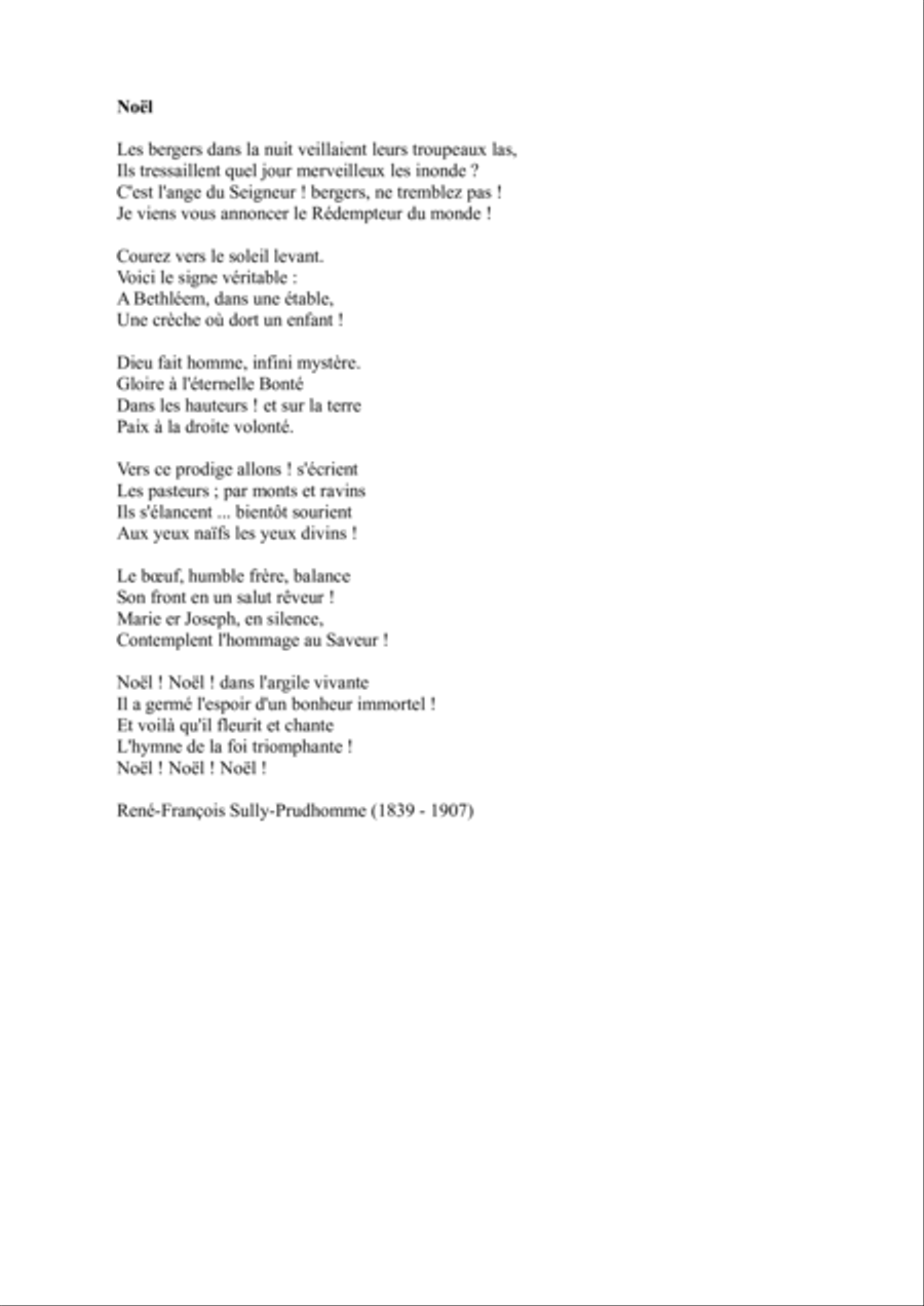 Clemence de Grandval : Noel for voice, flute and piano Flute scores gallery preview page 2