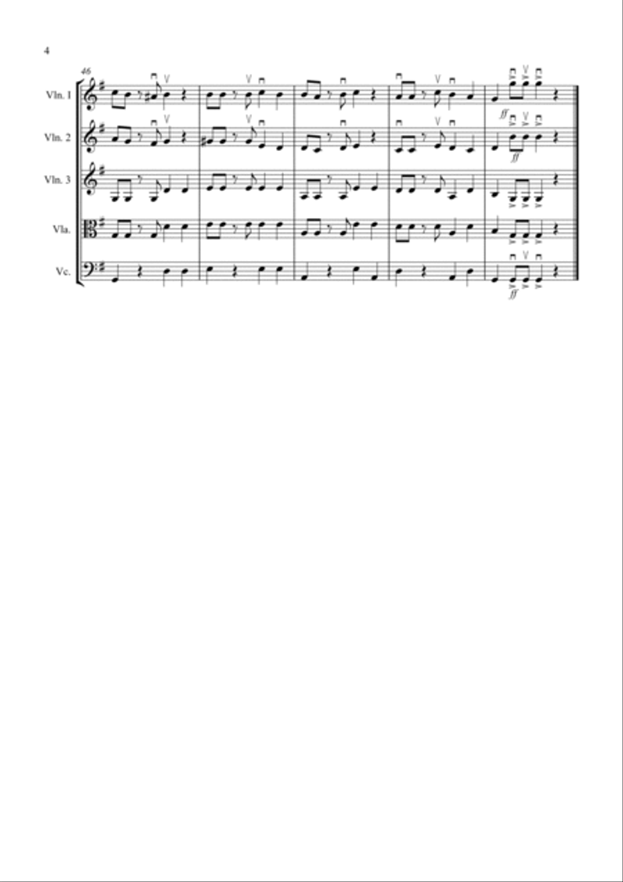 Tango Al Fresco For Beginning String Quartet Tango Al Fresco For Beginning String Quartet String Quartet scores gallery preview page 4