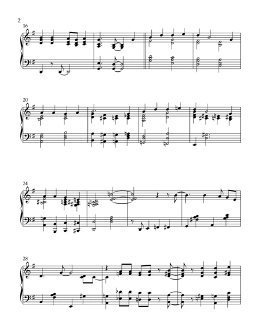 GO, TELL IT ON THE MOUNTAIN (jazz piano arrangement) Piano Solo scores gallery preview page 3