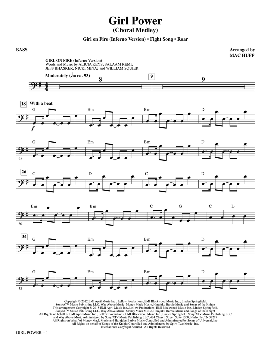 Girl Power (Choral Medley) - Bass