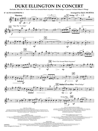 Book cover for Duke Ellington in Concert - Eb Alto Saxophone 1