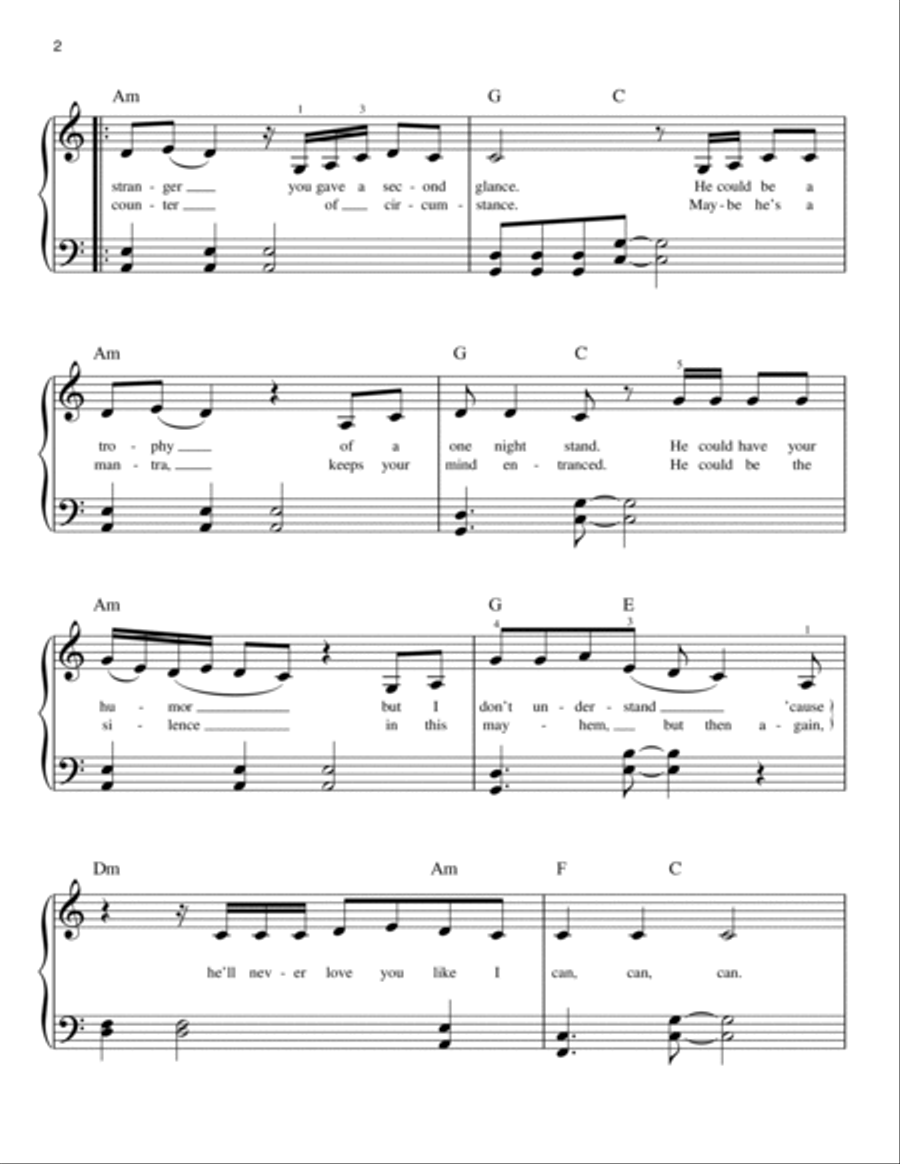 Like I Can Easy Piano scores gallery preview page 2