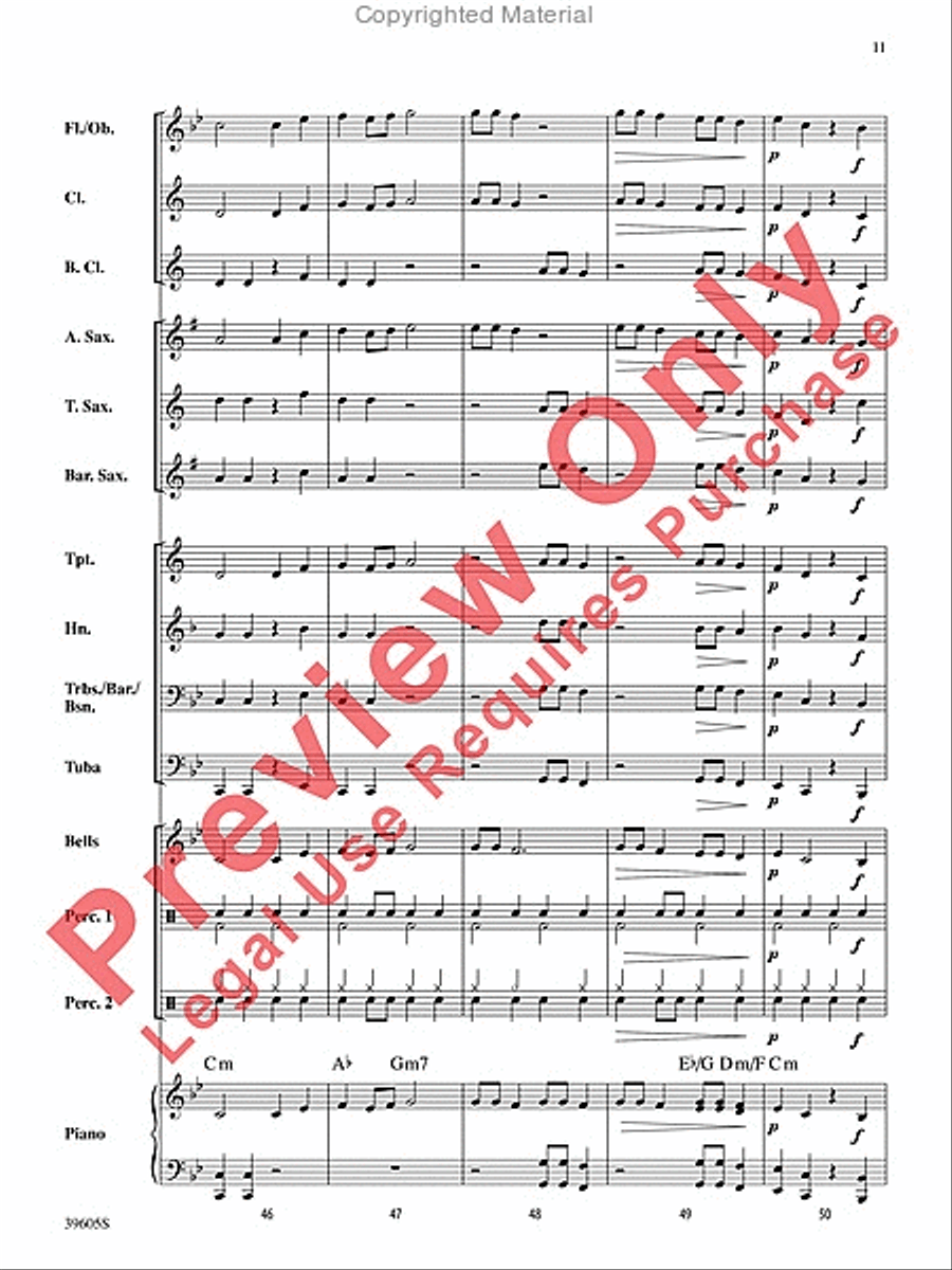 Atomic Clock Concert Band scores gallery preview page 12