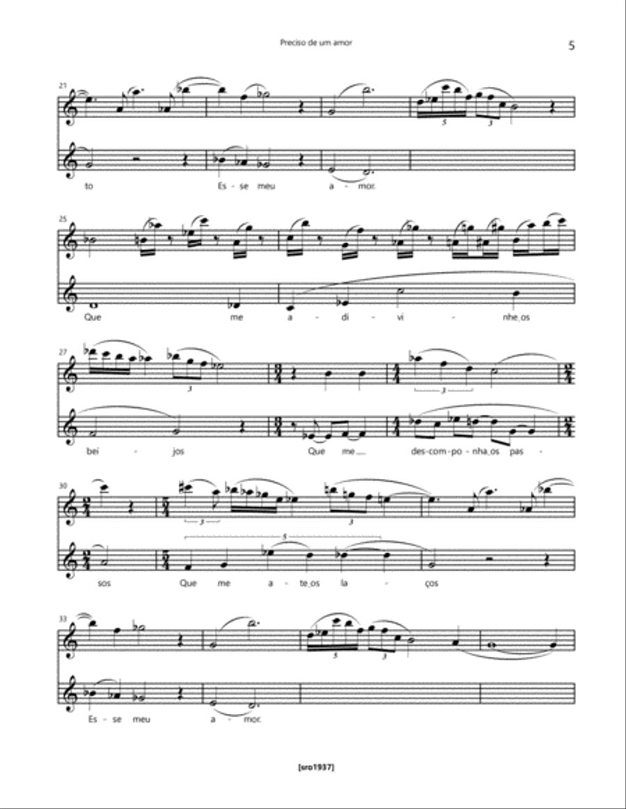 Preciso de um amor Small Ensemble scores gallery preview page 5
