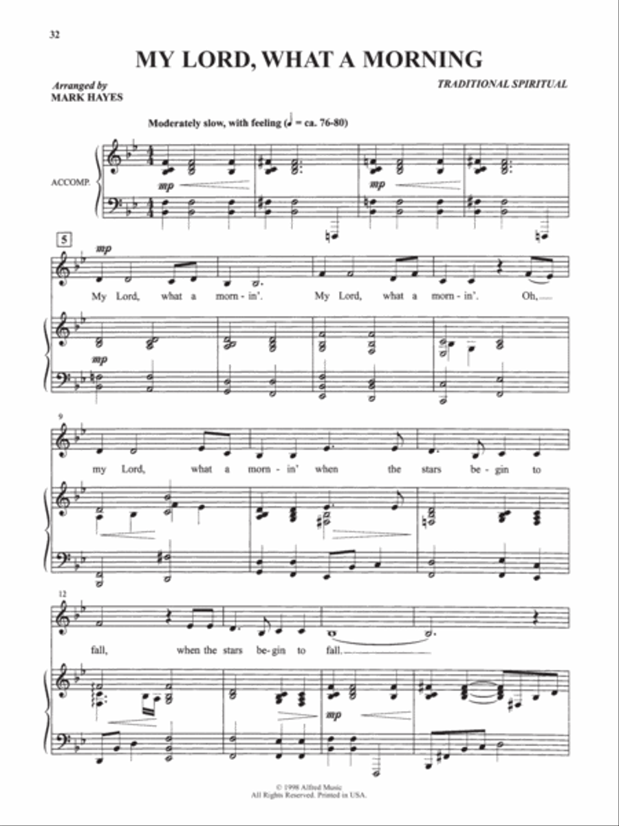 The Best of Mark Hayes for Solo Voice (For Concerts, Contests, Recitals, and Worship) Voice Solo scores gallery preview page 5