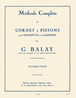 Methode Complete de Cornet a Pistons - Volume 2