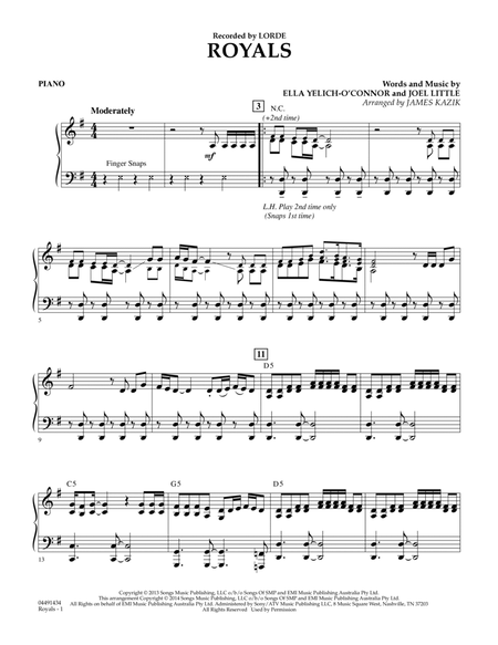 Royals - Piano