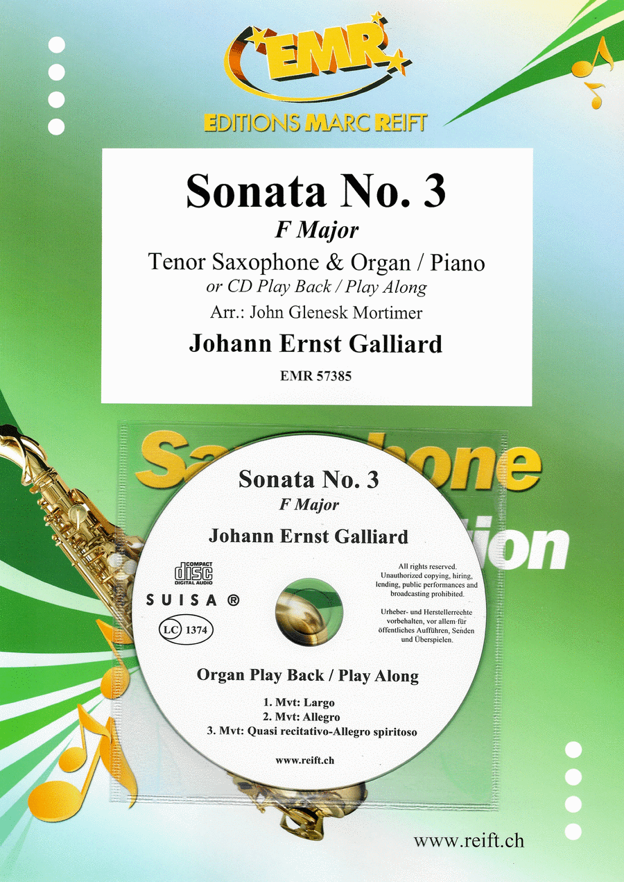 Sonata No. 3 Tenor Saxophone scores gallery preview page 1
