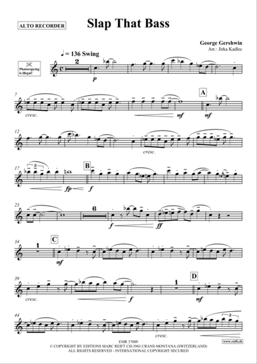 Slap That Bass Alto Recorder scores gallery preview page 2