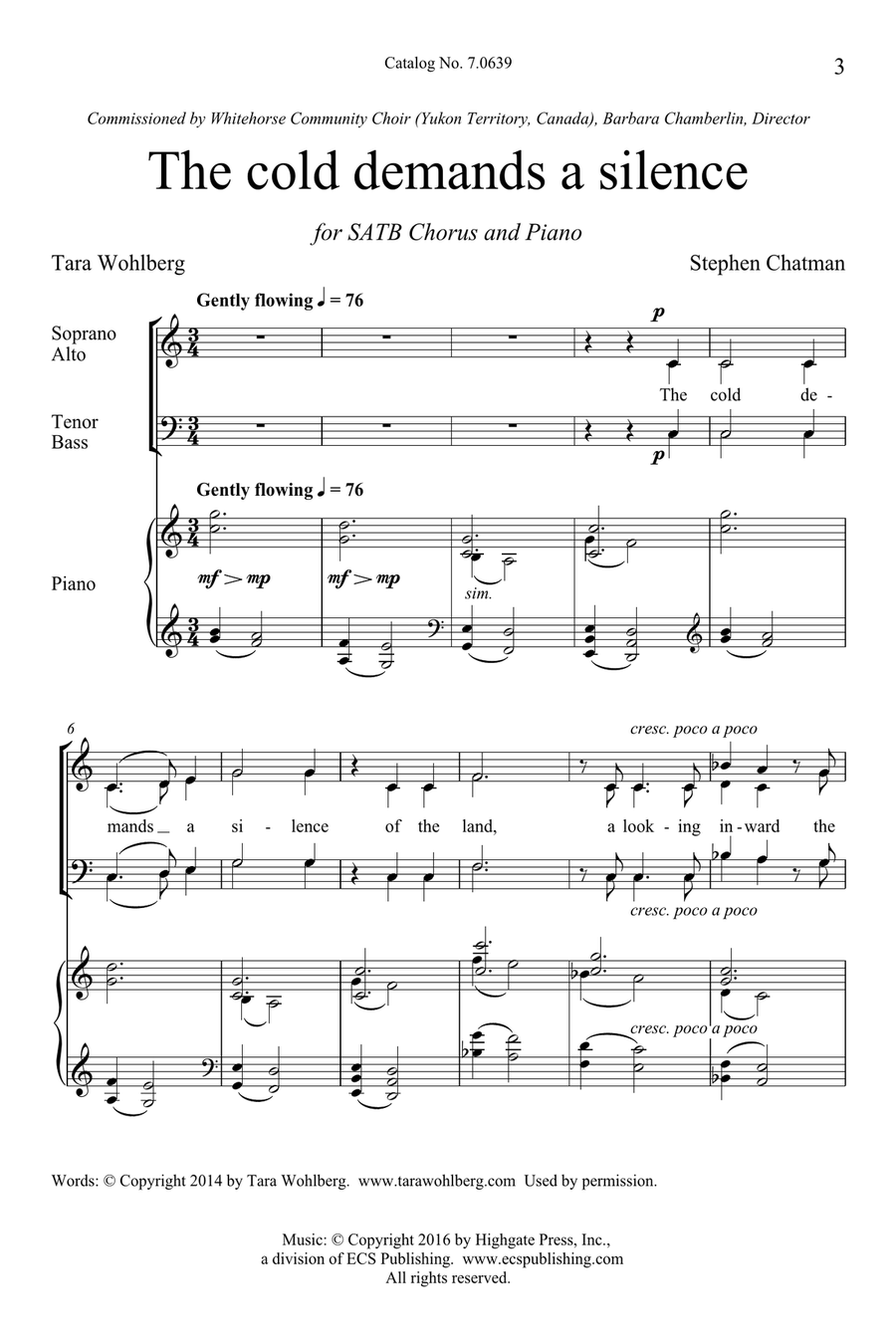 The cold demands a silence 4-Part scores gallery preview page 2