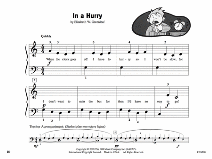 In Recital with Little Pieces for Little Fingers - Original Solos, Book 1 (NFMC) Piano Method scores gallery preview page 5