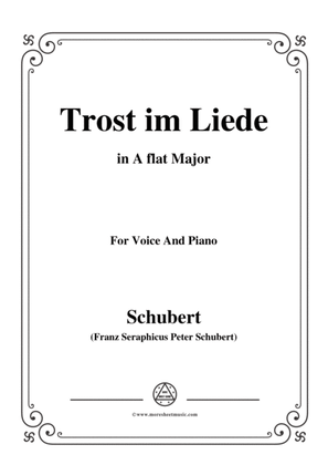 Schubert-Trost im Liede,in A flat Major,for Voice and Piano