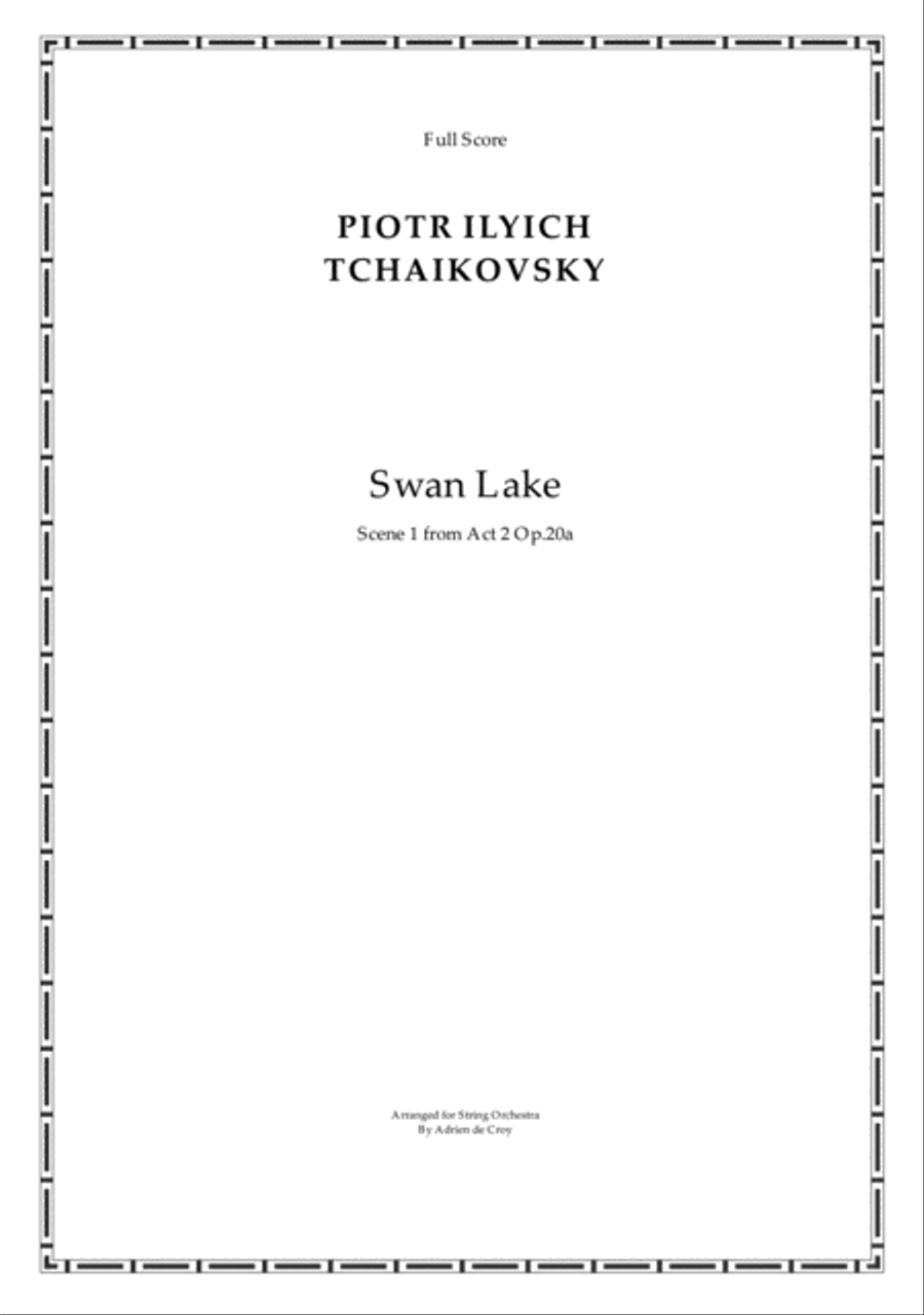 Scene from Swan Lake Suite Op. 20a String Orchestra scores gallery preview page 1