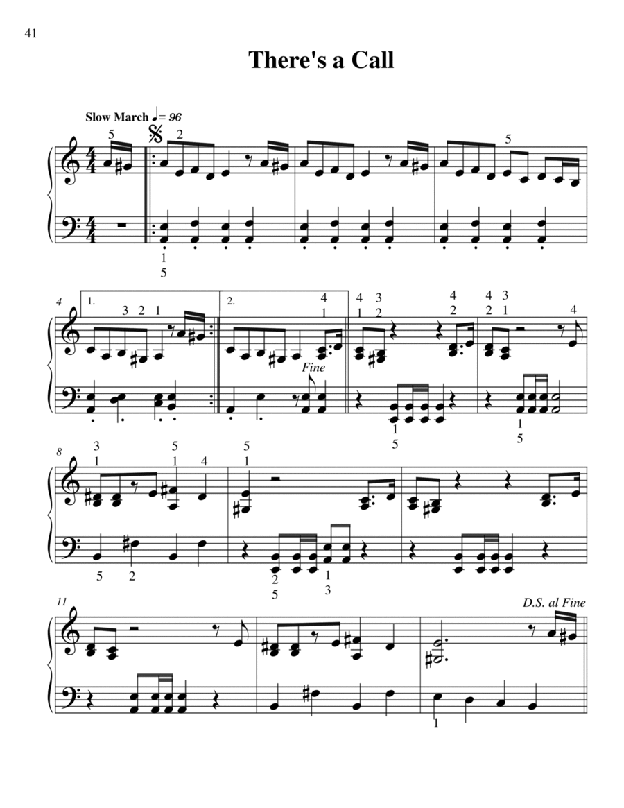 There's A Call Piano Method scores gallery preview page 1