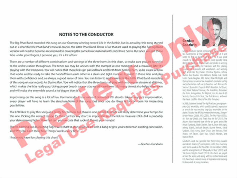 Why We Can't Have Nice Things Jazz Ensemble scores gallery preview page 3