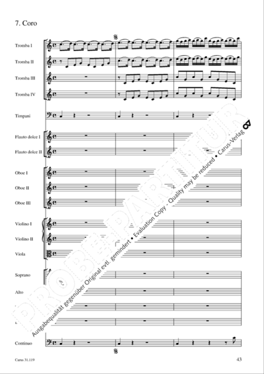 Praise the Lord, O Jerusalem (Preise, Jerusalem, den Herrn) 4-Part scores gallery preview page 44