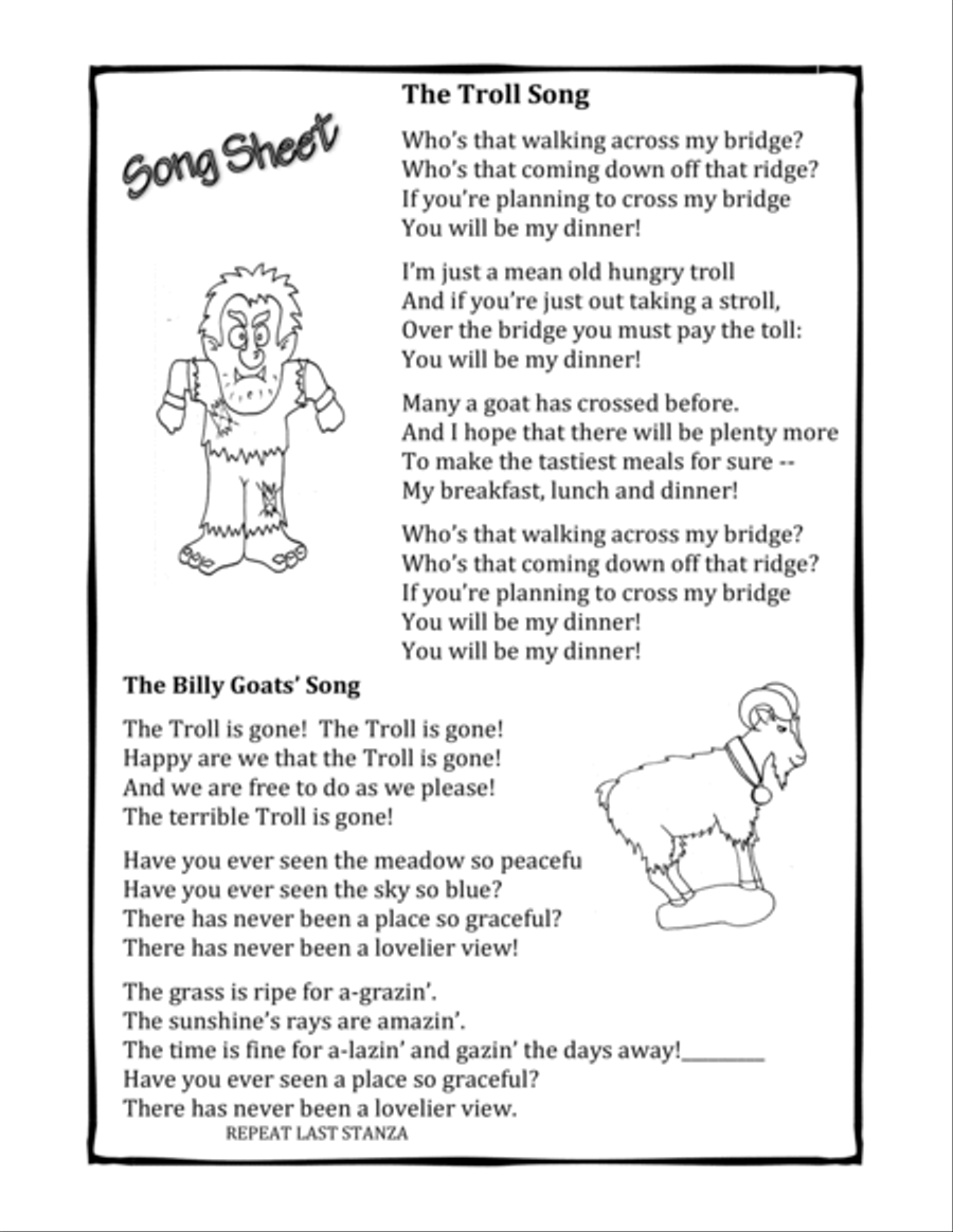 The Tale of the Three Billy Goats Gruff - Lesson Plans Packet
