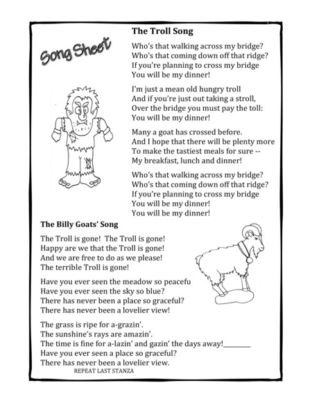 The Tale of the Three Billy Goats Gruff - Lesson Plans Packet image number null