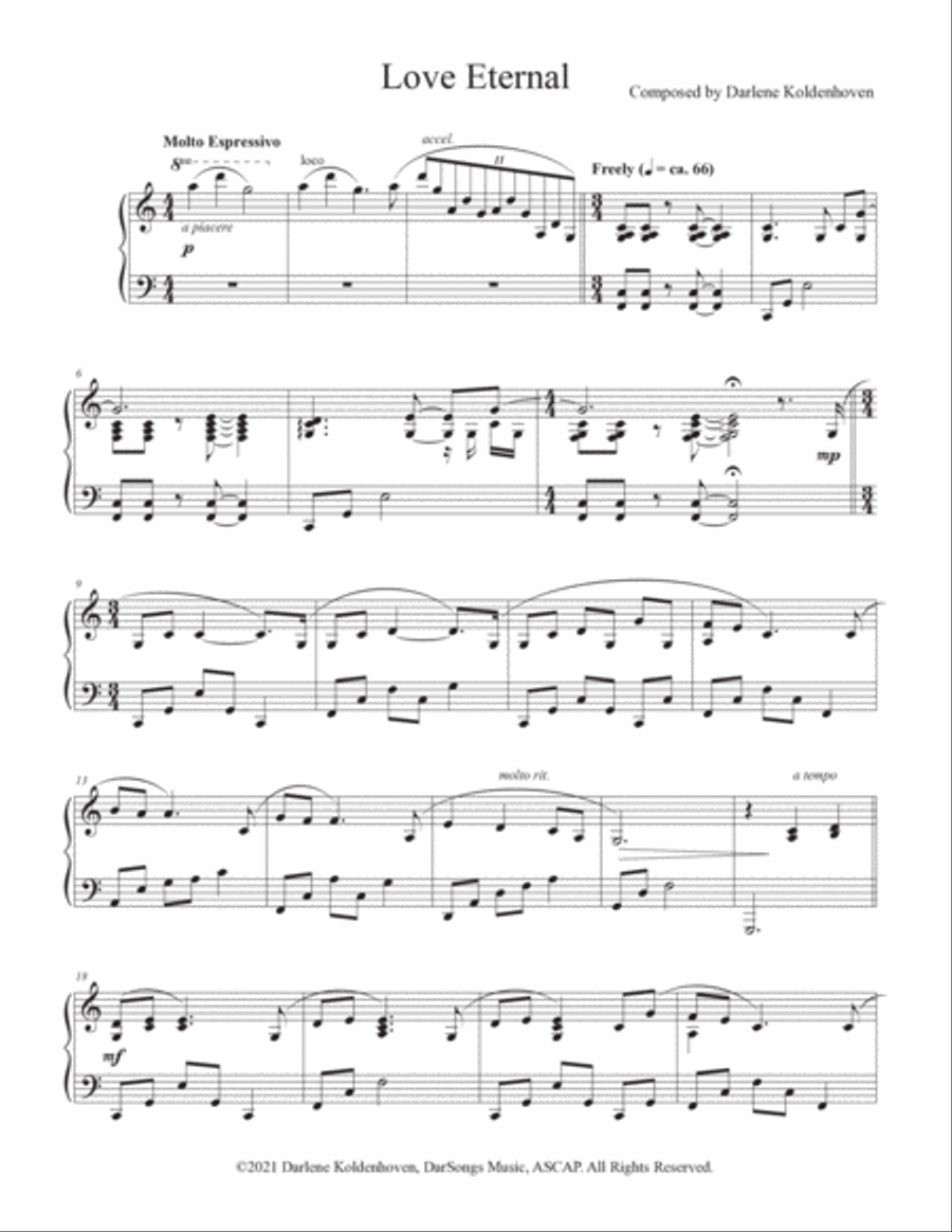 Love Eternal Piano Solo scores gallery preview page 2