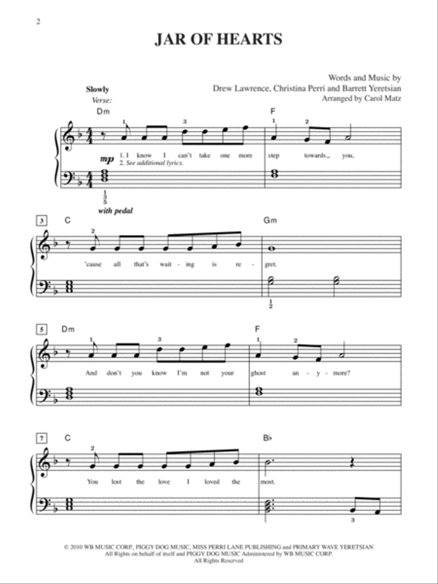 Jar of Hearts Small Ensemble scores gallery preview page 2