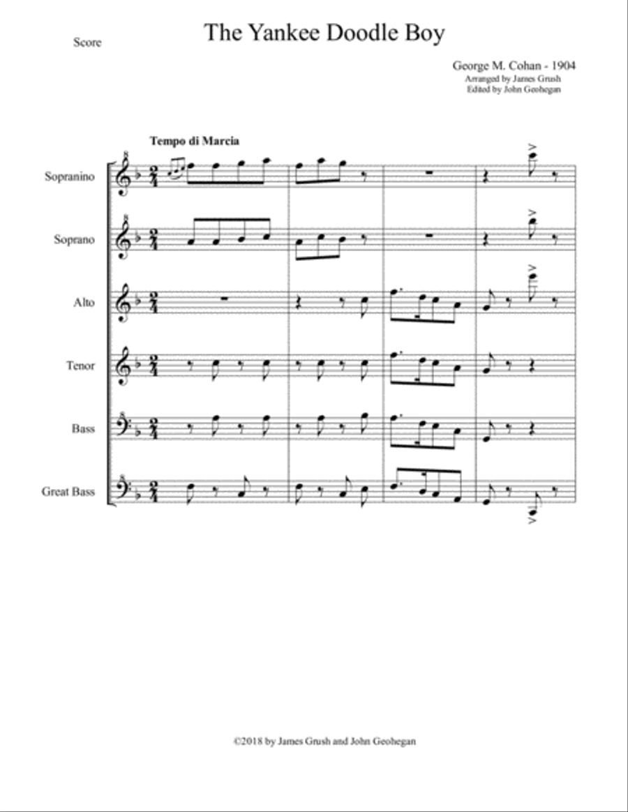 Yankee Doodle Boy for Recorder Sextet Recorder scores gallery preview page 3